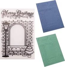 Christmas Deck the Hall Plastic Embossing Folders for Card Making or Journaling