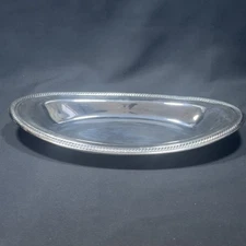 International Silver Co Bread Tray Silver Plated Rope Scroll Work 12”x 7” 9oz