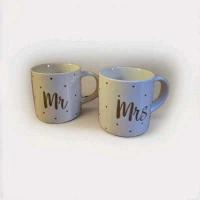 Mr. & Mrs. Kaffeebecher Kaffeetassen 2 tlg. - Hochzeit- Ehe - Neu - Bild 1 von 2