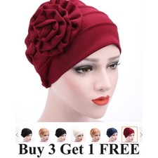 African Stretch Head Wrap Indian Hat Women Braid Hijab Turban Chemo Cap Headwear