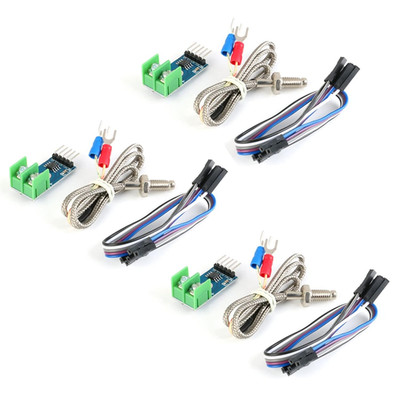 3Pcs MAX6675 DC 3-5V K-Type Thermocouple Sensor Module Set with M6 Screw SPI Int