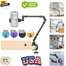 22" Magic Arm Clamp, Overhead Phone Mount Holder Stand, Flexible Desk Camera ...