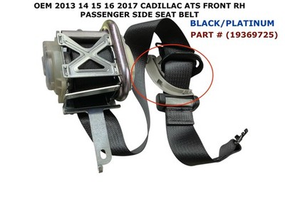 2013 14 15 16 2017 Cadillac ATS front right side seat belt BLACK 19369725