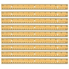Home Office Wooden Measuring Ruler Drawing Student School 12Inch 24 PCS