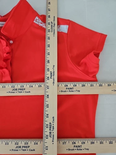 Ladies Pebble Beach Dry-Luxe Performance Golf Polo Shirt - Coral - Size XL - Picture 7 of 10