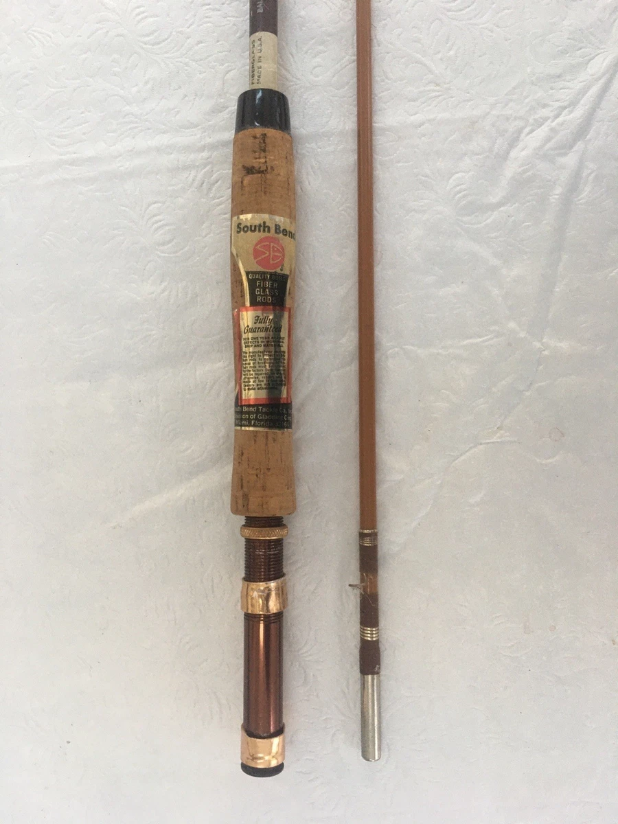 VINTAGE GLADDING SOUTH BEND 630 FISHING POLE FISH ROD ESTATE AS IS RED SPORT
