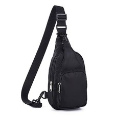 Daily Sling Bag, Casual Crossbody Bags with Adjustable Straps, Small-black