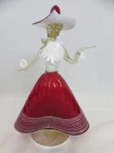 Vintage Murano Glass Venetian Dancer Red Dress Goldoni 10.5" EUC