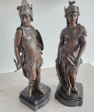 Antique 19th Century Bronze Figures of Roman Warriors 