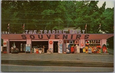 McHENRY, Maryland Postcard THE TRADING POST Trailer Park / Gift Shop c1960s