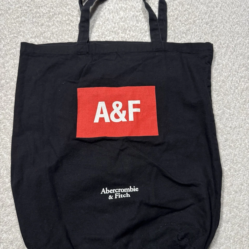 Abercrombie Fitch LA Canvas Tote Bag Unisex Casual Black Reusable Medium - Image 2 of 4