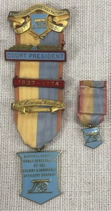 Rare- National Society Women Descendants of Ancient & Honorable Artillery Medals