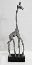 Metal/pewter Giraffe animal sculpture/figurine 16" decorative