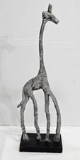 Metal/pewter Giraffe animal sculpture/figurine 16" decorative