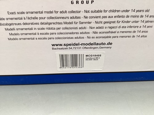 Maquetas de coches 1:18 MCG Modelcar Group Ford Escort MK II RS 2000 en embalaje original - Imagen 10 de 10
