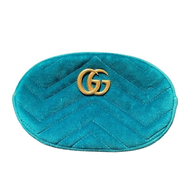 Sac bandoulière GUCCI GGMarmont 476434 velours bleu #2461