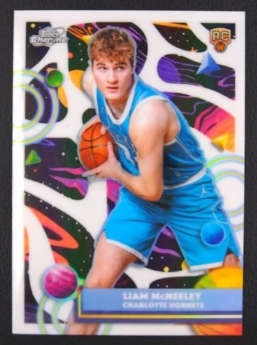 Liam Mcneeley 2025-26 Topps Cosmic Chrome White Hole Refractor SP RC #153