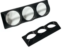 Universal Single Radio DIN 52mm Triple Gauge Pod Mount Gauges Facing Left Side