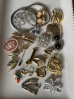 Vtg 21 Pc Lot Costume Jewelry SIGNED Pins Brooches Bracelets Earrings Pendant