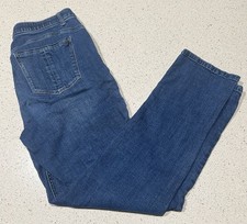 Wit  Wisdom Relaxed Skinny Jean Size 10 Dark Wash Mid Rise Pre-own
