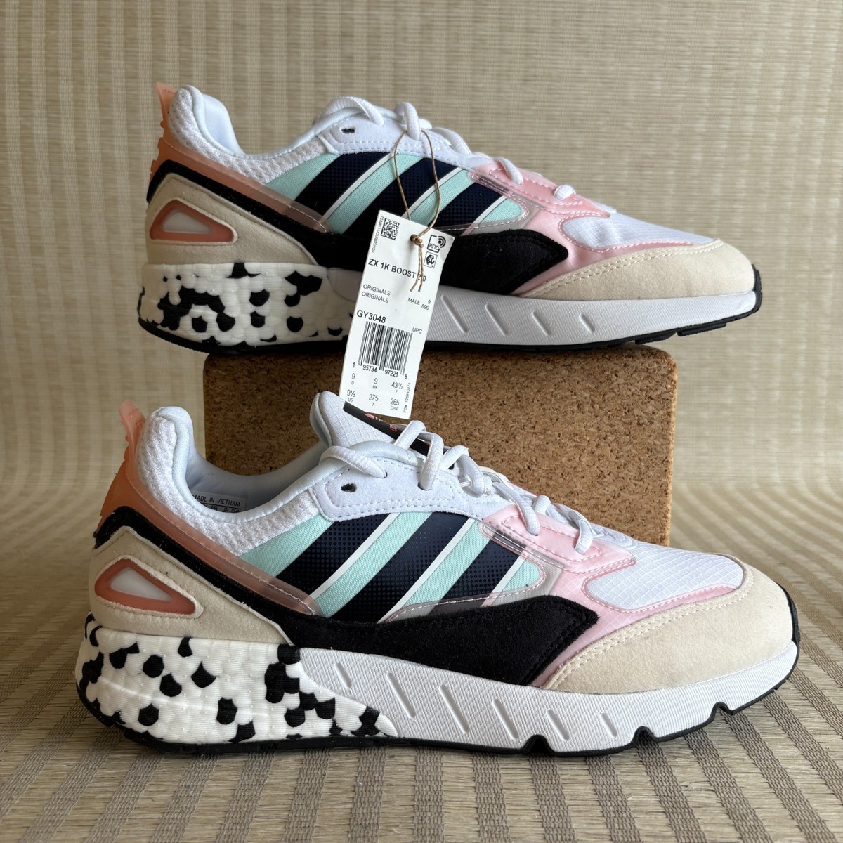 Adidas ZX 1K Boost 2.0 Running Shoes Mens Size 9.5 Multicolor