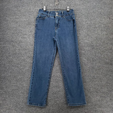 Curve Appeal Jeans Womens 2 26 Blue Straight Leg Mid Rise Medium Wash Stretch