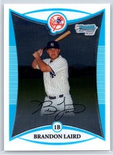 2008 Bowman Chrome Brandon Laird 1st Bowman Rookie New York Yankees RC #BCP225