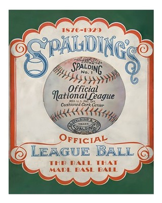 Vintage Baseball Wandkunst Spalding League Ball Druck Wandkunst