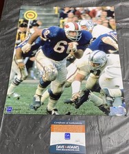 RARE Vintage 1961-69 AFL Buffalo Bills Billy Shaw Autographed 11x14 Photo HOF 99