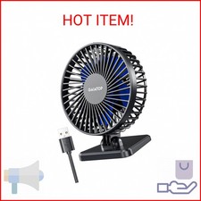 Gaiatop USB Desk Fan, Small But Powerful, Personal Portable Quiet 3 Speeds, Adju