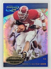 2000 Quantum Leaf Shaun Alexander Rookie Card #308 RC Seahawks Alabama