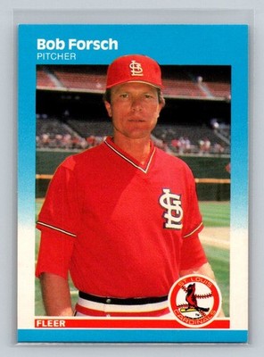 1987 Fleer #295 Bob Forsch St. Louis Cardinals Baseball Card