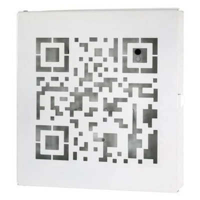Boîte à Clés Métal "QR Code" 24cm Blanc - Photo 1/2