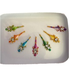 Indian Bollywood Bindi Body Jewel Self Adhesive, Crystal Forehead, Face Jewels