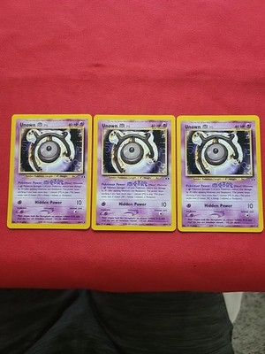 UNOWN M #49/75 Neo Discovery 2001 Vintage Non-holo - NM / LP - L35 (3 Cards)