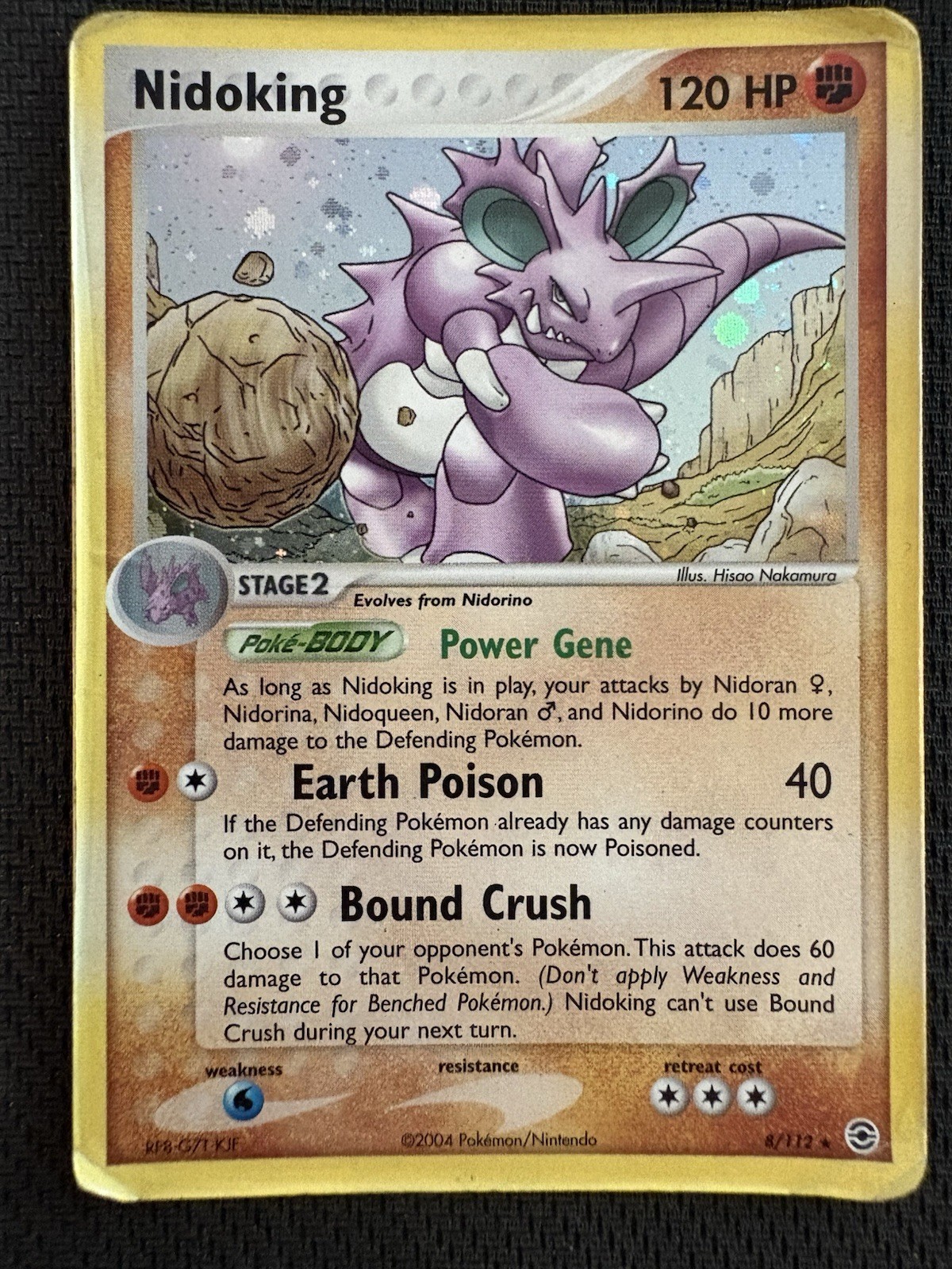 Nidoking 8/112 FireRed & LeafGreen Holo HP / Damaged