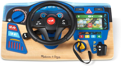 Melissa & Doug Vroom & Zoom Interaktives Holz Armaturenbrett Lenkrad... 