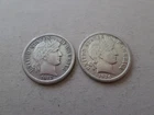 1912-D & 1914-D Barber Dimes-- VF /XF Coins