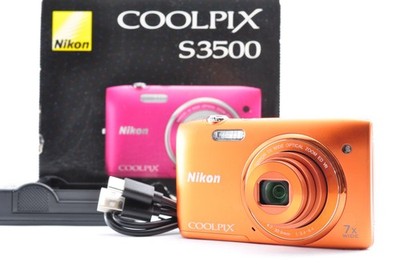 Nikon Coolpix S3500 Orange Excellent+5 Digital Camera Z2295