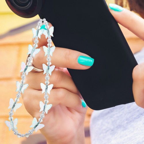 2 Pcs Anti-slip Chain of Mobile Phone Decoration Beads Butterfly Girl - 第 2/12 張圖片
