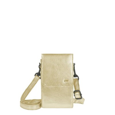 Bear Design Handytasche Leder zum Umhängen ''Robbie'' champagner (metallic gold)