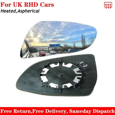 For BMW X5 2013-2018 Heated Aspherical Wing Mirror Glass Left Passenger Side