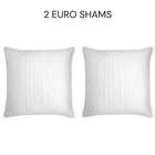 Hotel Collection Chain Link Quilted EURO Sham Set WHITE  - $175