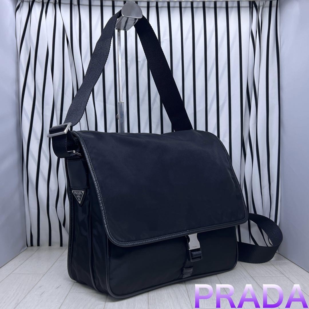 Prada A4 Compatible Crossbody Shoulder Bag Japanese Import