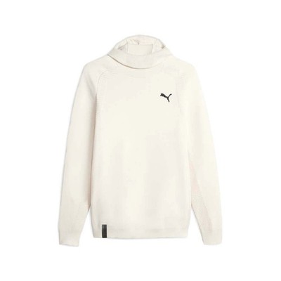 PUMA Pumatech Knitted Scuba Pullover Hoodie Mens White Casual Outerwear 62083687