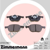 Zimmermann BremsbelÄGe Ford C-MAX DXA/CB7 Dxa/Ceu Focus Grand Volvo V40 Mazda 3