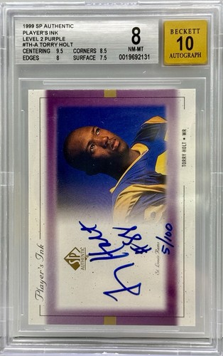 Torry Holt [Purple] #TH-A 1999 SP Authentic Player's Ink card
