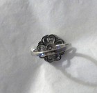 New Silvertone Four Leaf Clover Crystal Spinner Adjustable Ring Size 7 — photo 8