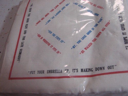 Vintage Napkins Paper NOS Amish  Hex Couple Buggy Sayings 6.5" 24 - Imagen 3 de 4