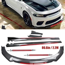 Front Bumper Lip Spoiler Body Kit Carbon Fiber For Dodge Charger Challenger